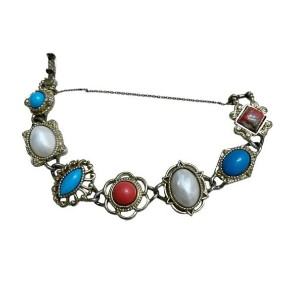 Sarah Coventry Vintage Etruscan Revival Goldtone Bracelet - Picture 1 of 5